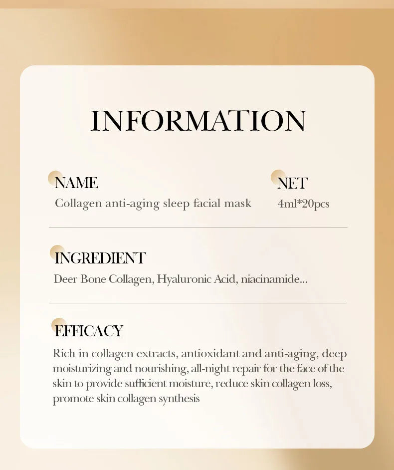 Collagen Sleeping Mask – Återfuktande och anti-aging ansiktsbehandling över natten