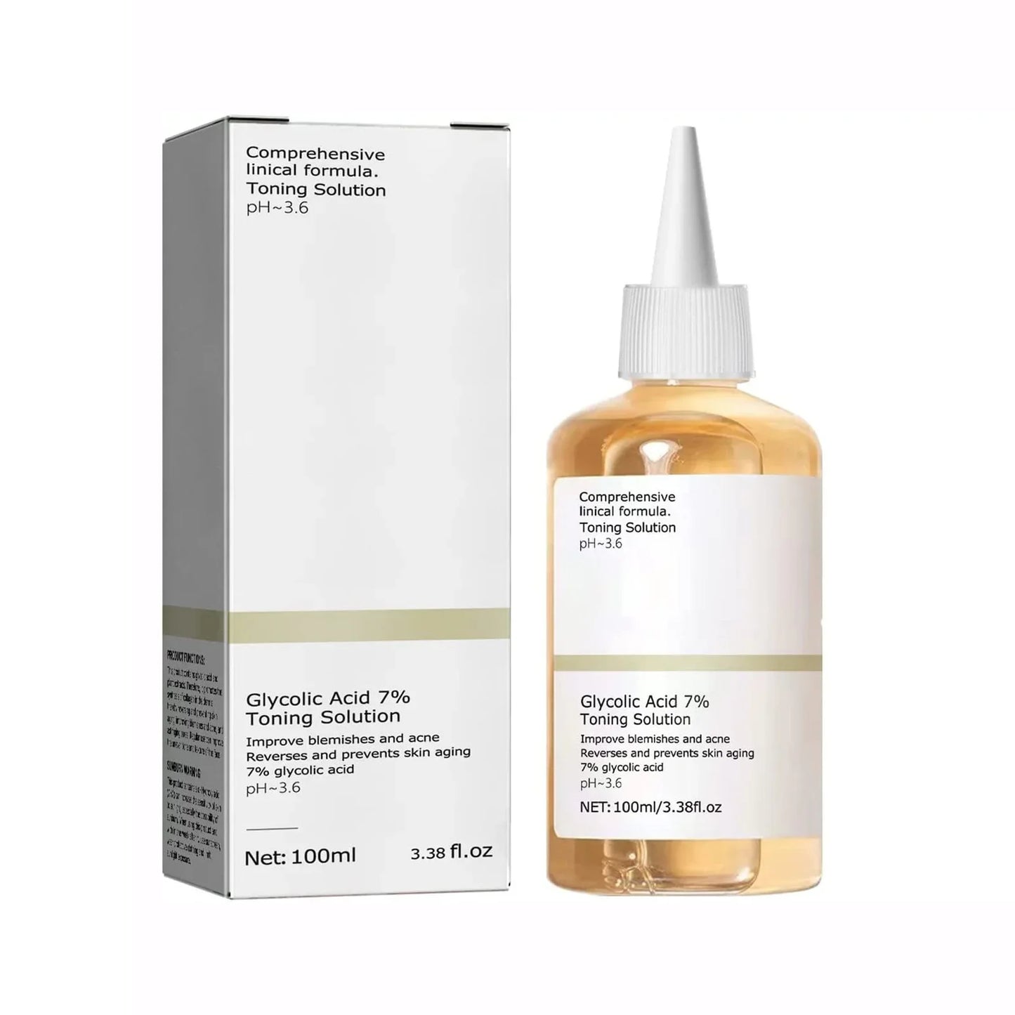 Glycolic Acid 7% Toning Solution – Acne-Fighting & Hydrating Skin Rejuvenator