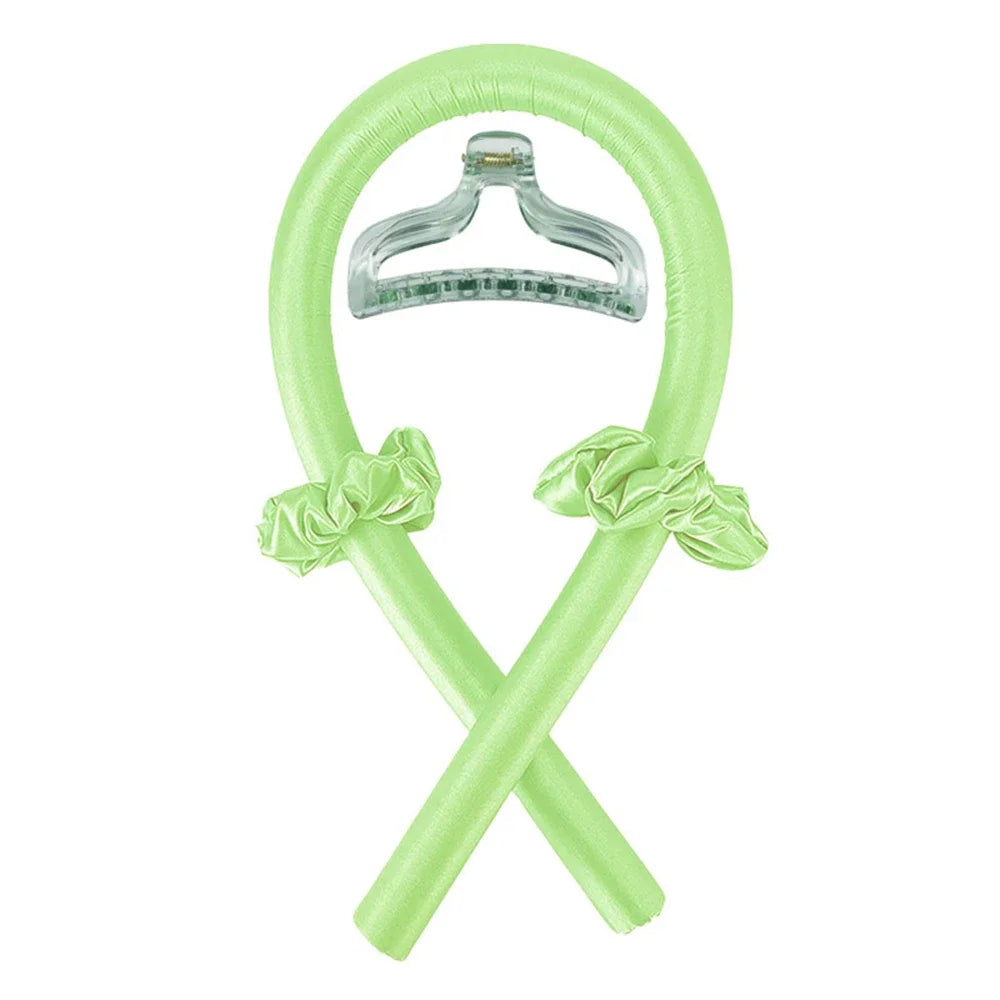 Heatless locktång pannband – mjukt silk hårrullar för no-Heat lockar