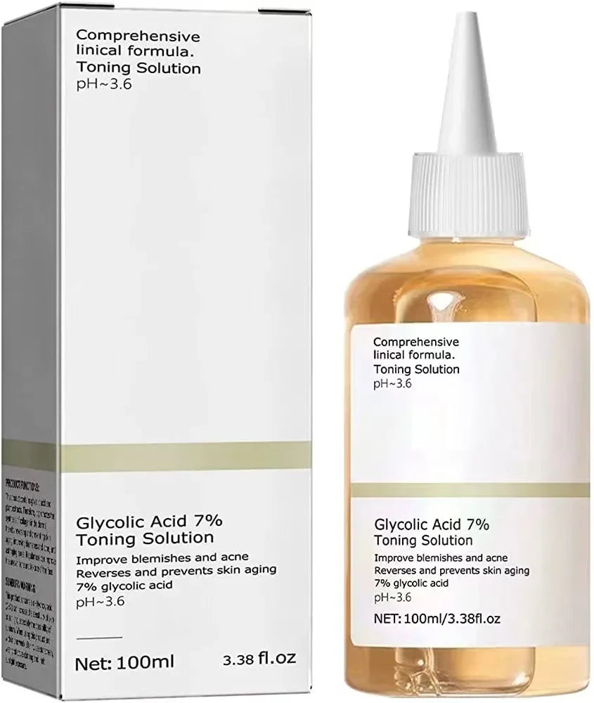 Glycolic Acid 7% Toning Solution – Acne-Fighting & Hydrating Skin Rejuvenator