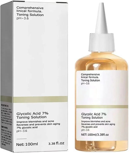 Glycolic Acid 7% Toning Solution – Acne-Fighting & Hydrating Skin Rejuvenator