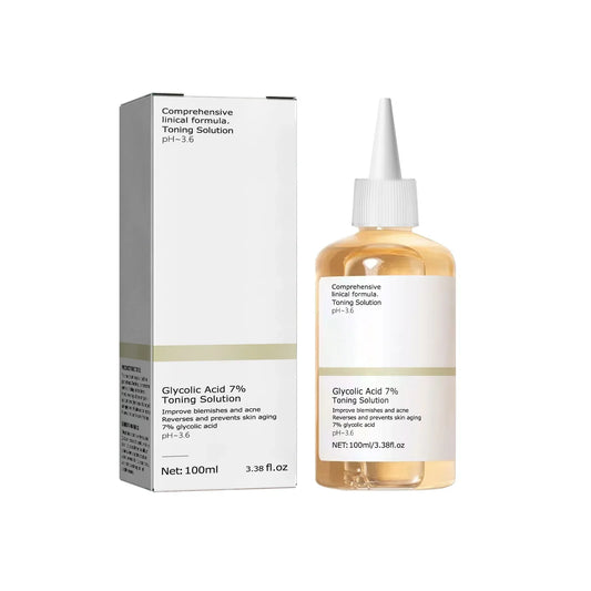 Glycolic Acid 7% Toning Solution – Acne-Fighting & Hydrating Skin Rejuvenator